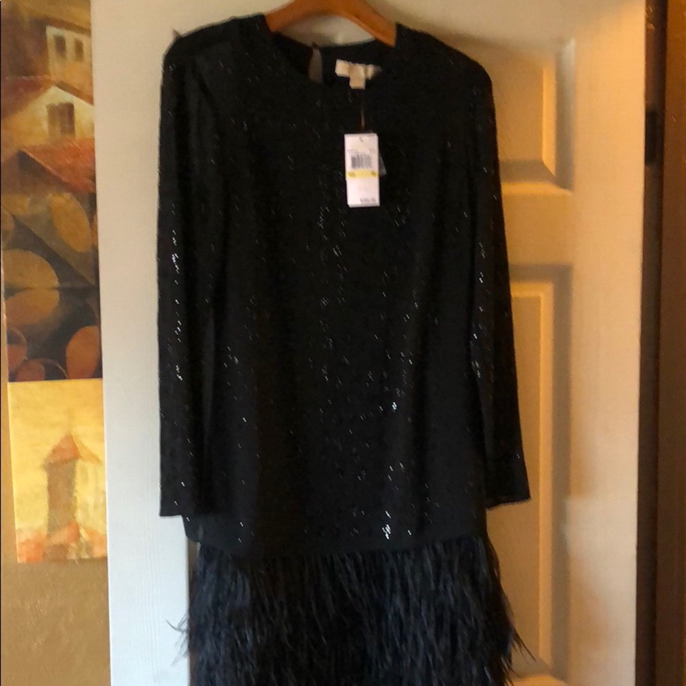 MICHAEL Michael Kors Evening Microbeads Dress.